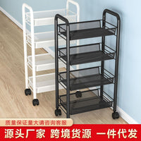 Multi-layer Rolling Storage Cart with Wheels for Kitchen, Living Room, Bathroom