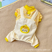 Pet Dog Four-Legged Jumpsuit Autumn Winter Warm Clothes for Small Dogs Cats