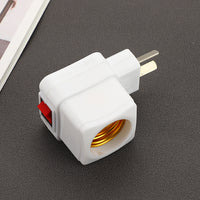 E27 Screw-in Lamp Holder with Switch Plug Adapter