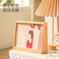 Trapezoid Acrylic Double-Sided Photo Frame for Display and DIY Art