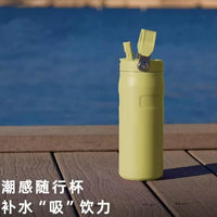 Large Capacity Stainless Steel Insulated Water Bottle with Handle, Double-Wall Vacuum Sport Flask