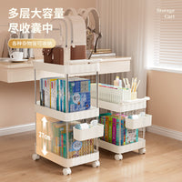 Multi-layer Mobile Storage Cart with Pegboard for Office and Home