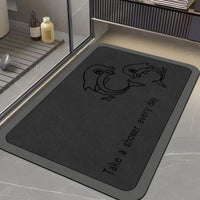 Bathroom Mat Absorbent Non-Slip Diatomaceous Earth Quick Dry Dirt Resistant Floor Mat for Home Bathroom Entrance