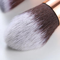 10-Piece Marble Handle Makeup Brush Set with PU Storage