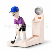 Mini Golf Club Bottle Opener with Golfer Figurine, Novelty Party Game Drink Accessory