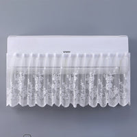Lace White Simple Cabinet Curtain Cover-up 1.5HP Air Conditioner Cover Windshield Bedroom Dust Cover