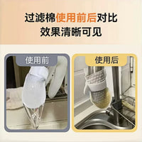 Faucet Filter Bags for Sediment and Scale Removal, Splash-Proof Kitchen Tap Water Purifier