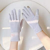 Women's Cotton UV Protection Touchscreen Driving Gloves with Anti-Slip Grip