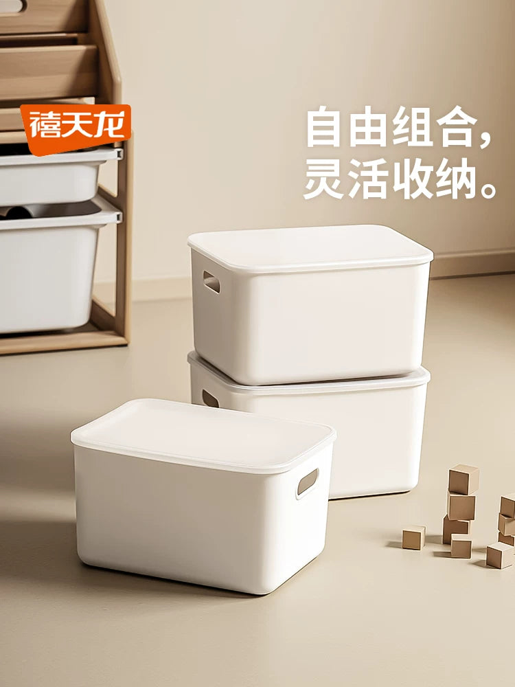 Xitianlong Stackable Storage Bins with Lids for Home and Office Organization