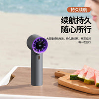 Portable USB Rechargeable Handheld Fan with Digital Display and 100-Speed Adjustment