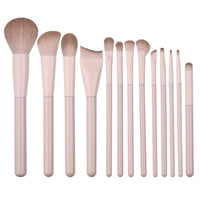 Pink Peach Makeup Brush Set for Eyeshadow, Blush, Contour, and Concealer - Beginner Friendly