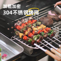 Portable Stainless Steel Charcoal BBQ Grill for Home Outdoor Camping