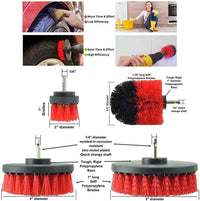 Drill Brush Cleaning Kit for Car Detailing and Polishing, Power Scrubber Tool Set