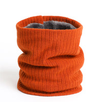 Unisex Fleece Lined Knitted Neck Warmer Scarf for Winter