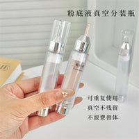 Travel Vacuum Press Pump Bottle for Lotion, Eye Cream, Serum, Foundation Samples