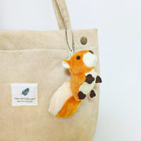 Cute Squirrel Plush Keychain Pendant Brooch for Bags and Couples