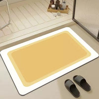 Minimalist Diatomaceous Earth Bath Mat Quick Dry Non-Slip Absorbent Floor Mat for Bathroom Entryway