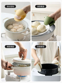 Meelyhome Silicone Oven Mitts Heat Resistant Pinch Grips for Baking and Cooking