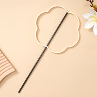Chinese Style DIY Handheld Fan Frame Kit with ABS Ribs and Black Handle