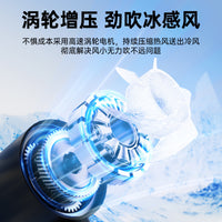 Portable Handheld Cooling Fan with Digital Display, 5-Speed Personal Mini Fan for Outdoor Relief