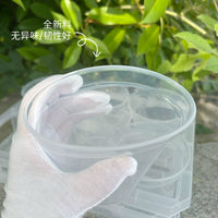 3-inch 6-Cell Clear Plastic Round Orchid Pot with Tray for Seedling Propagation