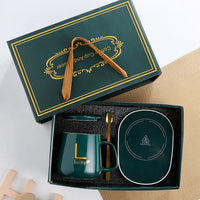 55°C Coffee Mug Warmer with Ceramic Mug Gift Set