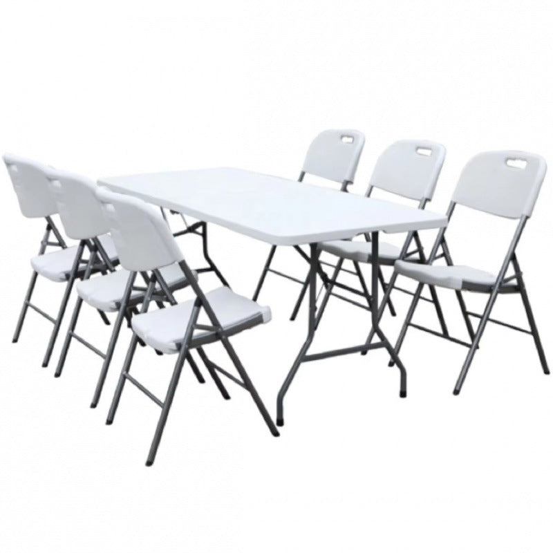 Portable Folding Table for Outdoor Camping, Market Stall, and Home Use - Durable Plastic Construction