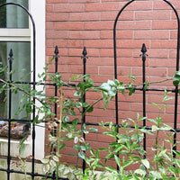 Rose Arch Garden Trellis for Climbing Plants, DIY Expandable Metal Rose Arbor for Outdoor Garden Yard