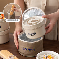 SUMEJI Ceramic Lined Microwaveable Lunch Box for Work and School