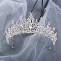 Birthday Crown Tiara for Adults, Bridal Wedding Headpiece, Princess Hair Accessory