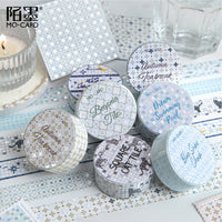 Momo Hot Silver Washi Tape - Colorful Brick Collection for Journaling and Decoration