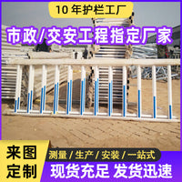 Municipal Road Safety Guardrail, Zinc Steel Pedestrian Barrier Fence for Sidewalk and City Streets