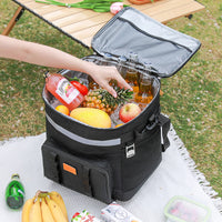 Rolling Insulated Cooler Bag with Wheels, Large Capacity Picnic and Car Refrigerator Bag