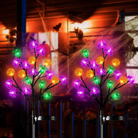 Solar-Powered LED Autumn Harvest Garden Stake Lights for Halloween & Thanksgiving Decor