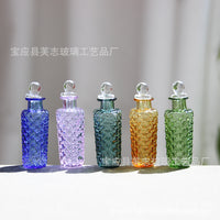 Miniature Embossed European Style Dollhouse Glass Bottle for 1:6/1:8/1:12 Scale Food Play