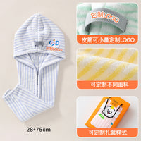Quick Dry Hair Towel Wrap for Women, Super Absorbent Microfiber Hair Drying Cap with Cute Cartoon Design