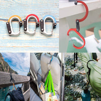 D-Ring Locking Carabiner Clip for Outdoor Tactical Gear, Hiking, and Keychains