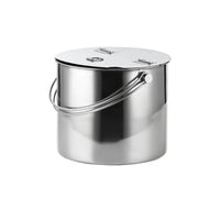 Thickened Stainless Steel Flip-Top Ice Bucket with Lid and Handle for Milk Tea Shops and Buffets