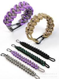 Outdoor Hand-Woven Paracord Bracelet with Quick Release Buckle