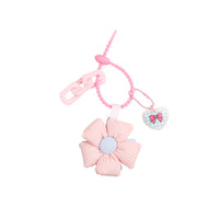 Handmade Fabric Sunflower Keychain Bag Charm