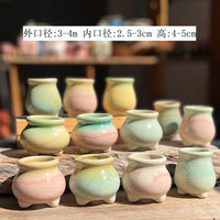Mini Ceramic Succulent Planter Pot with Glazed Finish