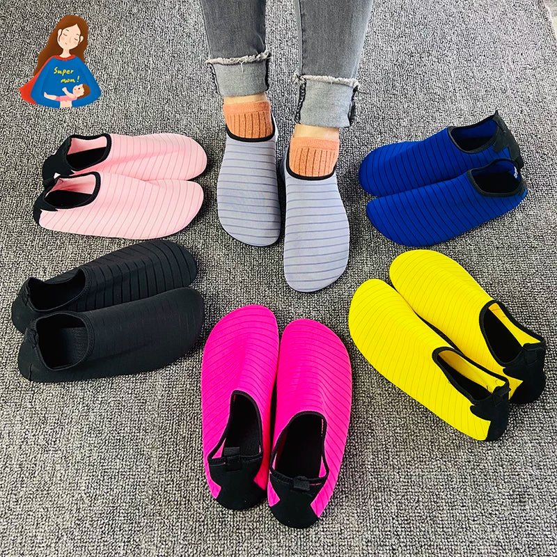 Non-Slip Indoor Floor Socks for Adults & Kids - Soft Sole Yoga & Dance Socks