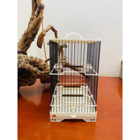Elevated Plastic Steel Bird Cage for Small Birds, Willow Warblers, and White-eyes, Versatile Aviary for Various Small Birds