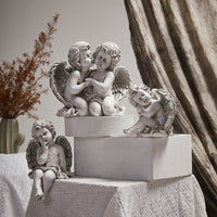 French Angel Cupid Figurine Sculpture for Living Room Wine Cabinet Desktop Decor