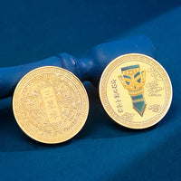 Sanxingdui Bronze Figure Refrigerator Magnet & Commemorative Coin Gift Set