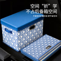 Foldable Car Trunk Organizer with Lid, Large Capacity Storage Bin for Vehicle Travel and Clothes
