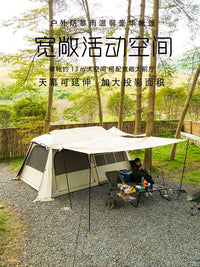 Ancient Wilderness Villa Tent Outdoor 1-Room 1-Hall Camping Automatic Quick-Open Car Tail Ridge Tent with Enclosure