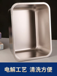 Stainless Steel Square Ice Bucket for Home Bar Commercial Outdoor Use, Large Capacity Beer Chiller and Food Container