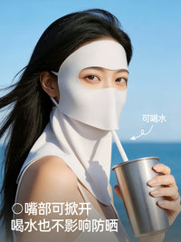 Full Face UPF 50+ Sun Protection Mask with Neck Guard for Summer Outdoor Activities