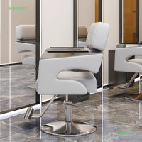 Minimalist Modern Salon Chair for Hair Stylists, Commercial Barber Styling Chair with Rotary Function